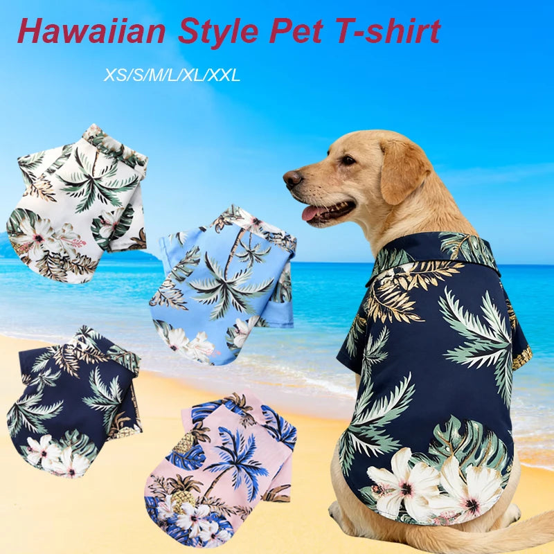 Hawaiian Shirt Pet Dog Summer Sand Beach Fun