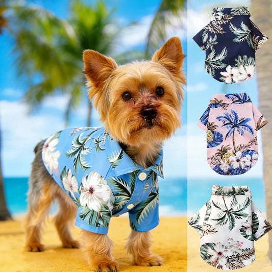 Hawaiian Shirt Pet Dog Summer Sand Beach Fun