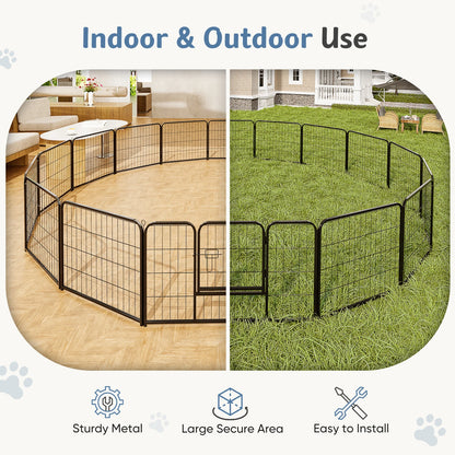 16 Panels Dog Playpen