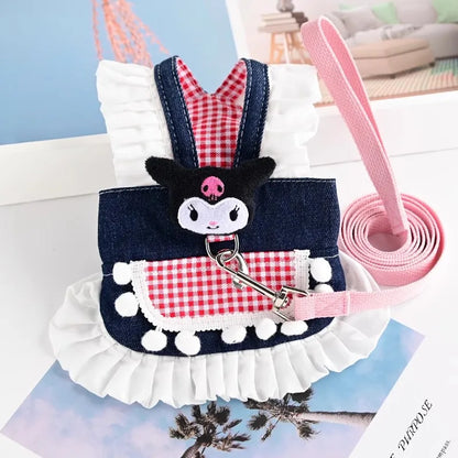 Lace Pet Apparel Harness Dresses For Little Small Dogs