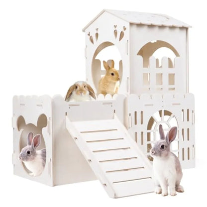 Small Animal Wooden Castle with Climbing