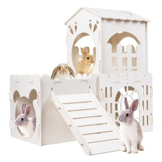 Small Animal Wooden Castle with Climbing