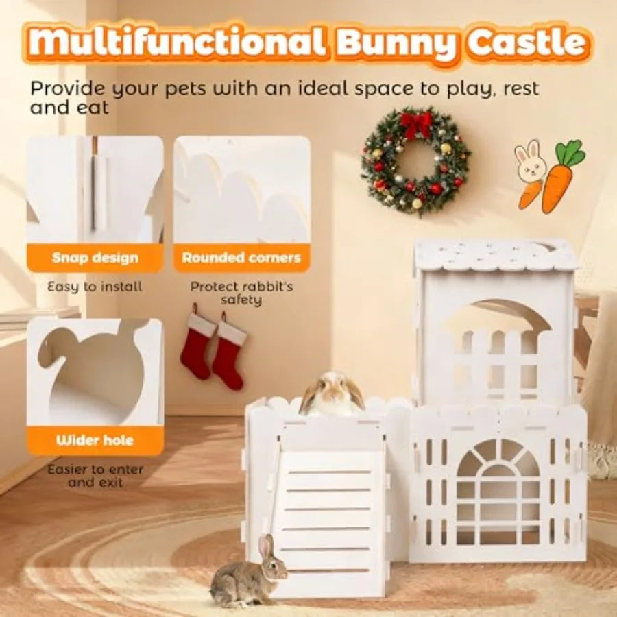 Small Animal Wooden Castle with Climbing