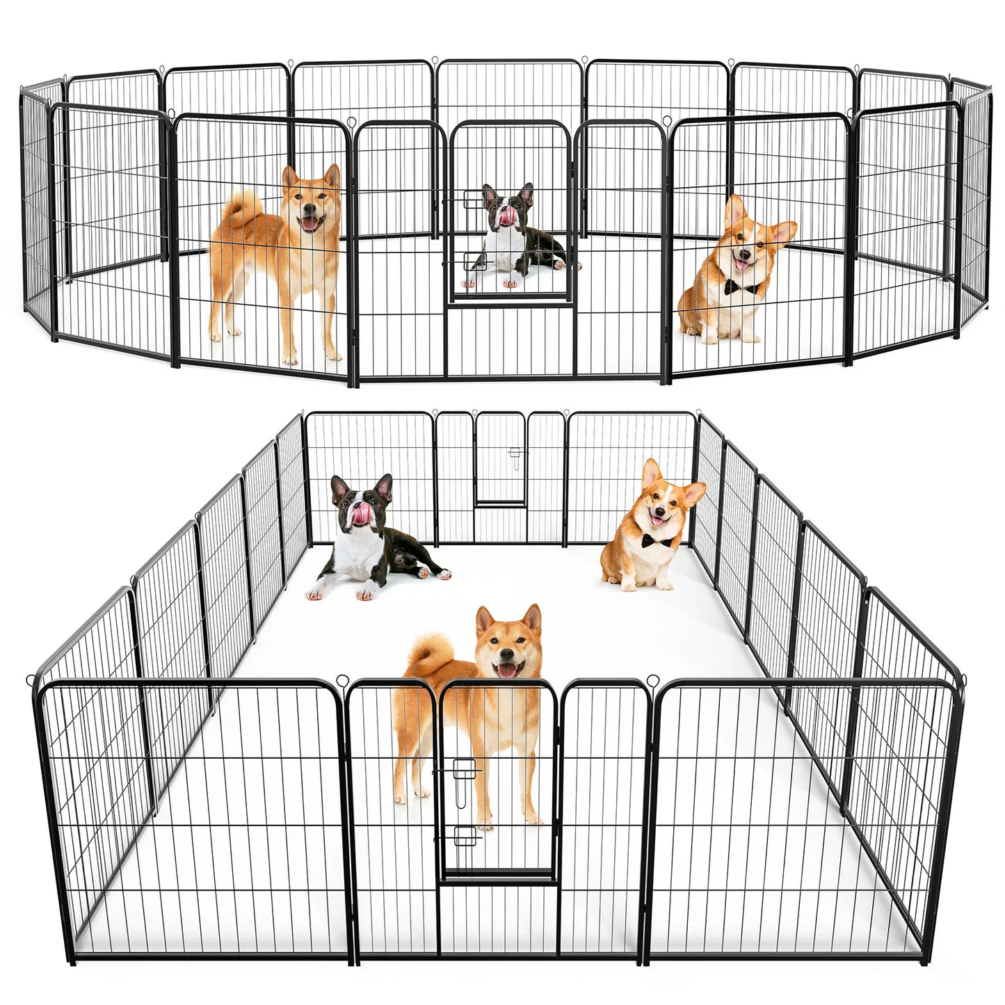16 Panels Dog Playpen
