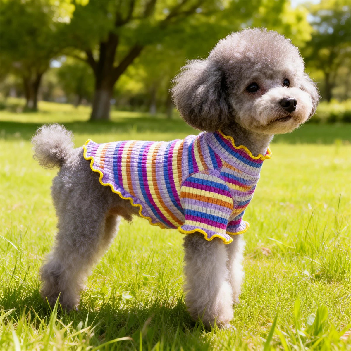 Wide Elastic Stripes Pet Dog Clothes