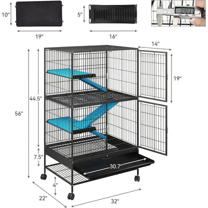 4-Tiers Metal Small Animal Cage