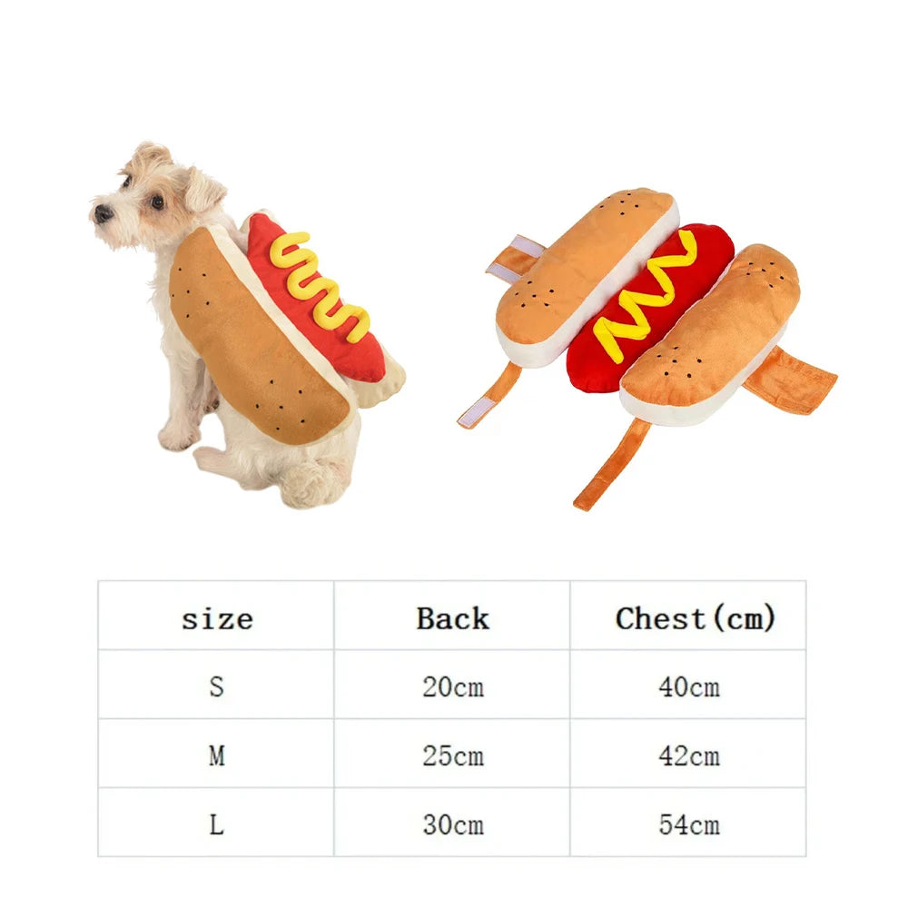 Hot Dog Shaped Adjustable Cat Dog Party Costume