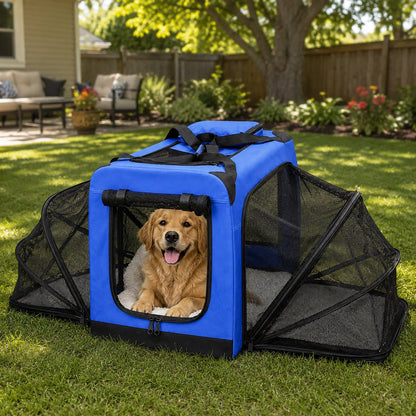Pet Life ®  'Hounda Accordion' Metal Framed Soft-Folding
