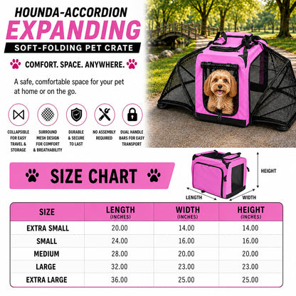Pet Life ®  'Hounda Accordion' Metal Framed Soft-Folding