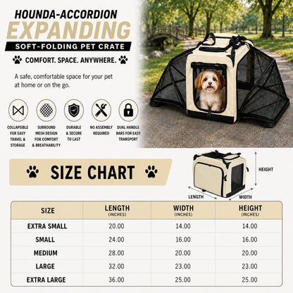 Pet Life ®  'Hounda Accordion' Metal Framed Soft-Folding