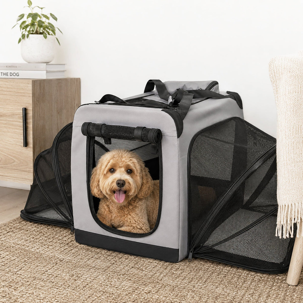Pet Life ®  'Hounda Accordion' Metal Framed Soft-Folding
