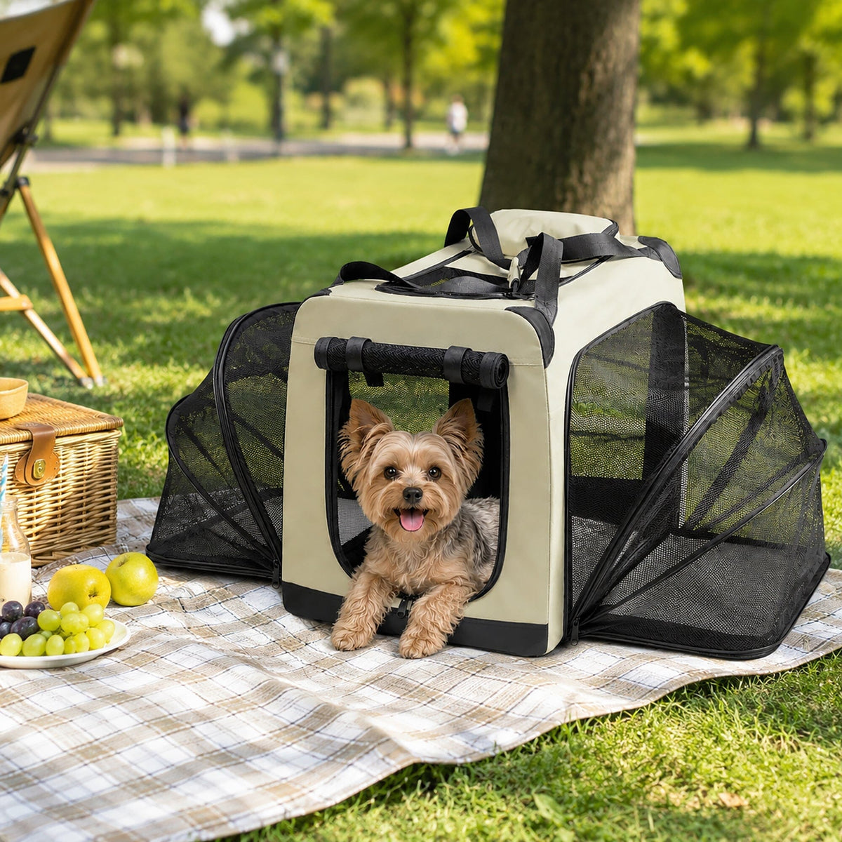 Pet Life ®  'Hounda Accordion' Metal Framed Soft-Folding