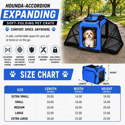 Pet Life ®  'Hounda Accordion' Metal Framed Soft-Folding