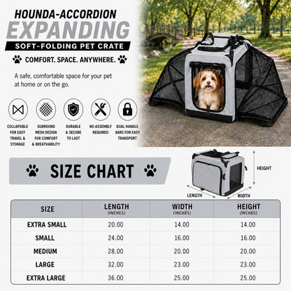 Pet Life ®  'Hounda Accordion' Metal Framed Soft-Folding