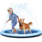 Splash Sprinkler Pad for Dogs Non-Slip Thicken Dog Pool with Sprinkler