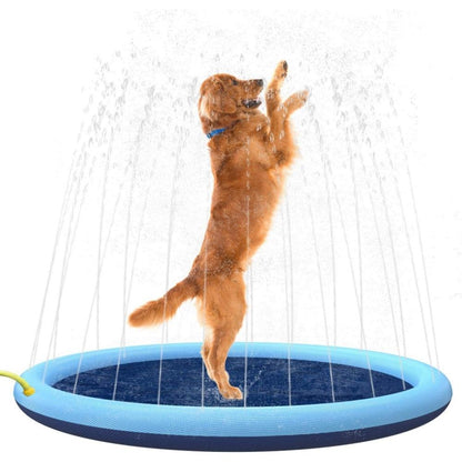 Splash Sprinkler Pad for Dogs Non-Slip Thicken Dog Pool with Sprinkler
